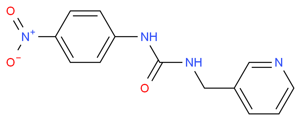 3-(4-nitrophenyl)-1-(pyridin-3-ylmethyl)urea_分子结构_CAS_53558-25-1