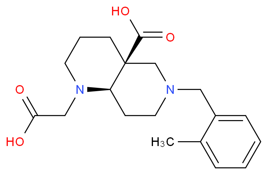 (4aS*,8aR*)-1-(carboxymethyl)-6-(2-methylbenzyl)octahydro-1,6-naphthyridine-4a(2H)-carboxylic acid_分子结构_CAS_)