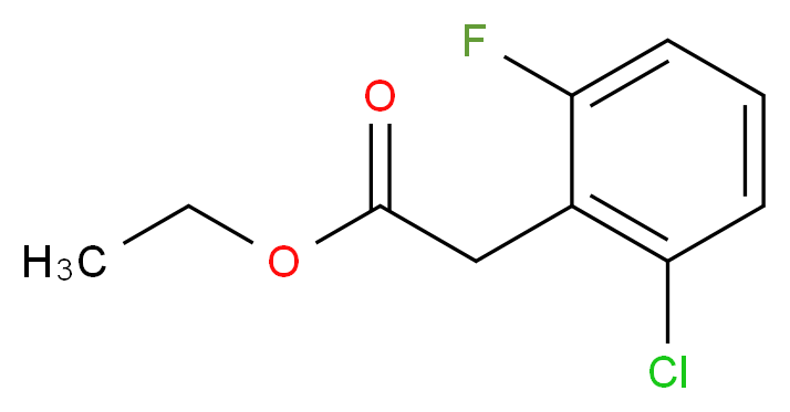 ethyl 2-(2-chloro-6-fluorophenyl)acetate_分子结构_CAS_214262-85-8