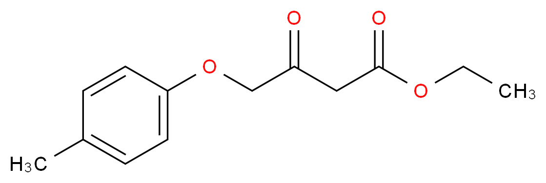 ethyl 4-(4-methylphenoxy)-3-oxobutanoate_分子结构_CAS_65910-98-7