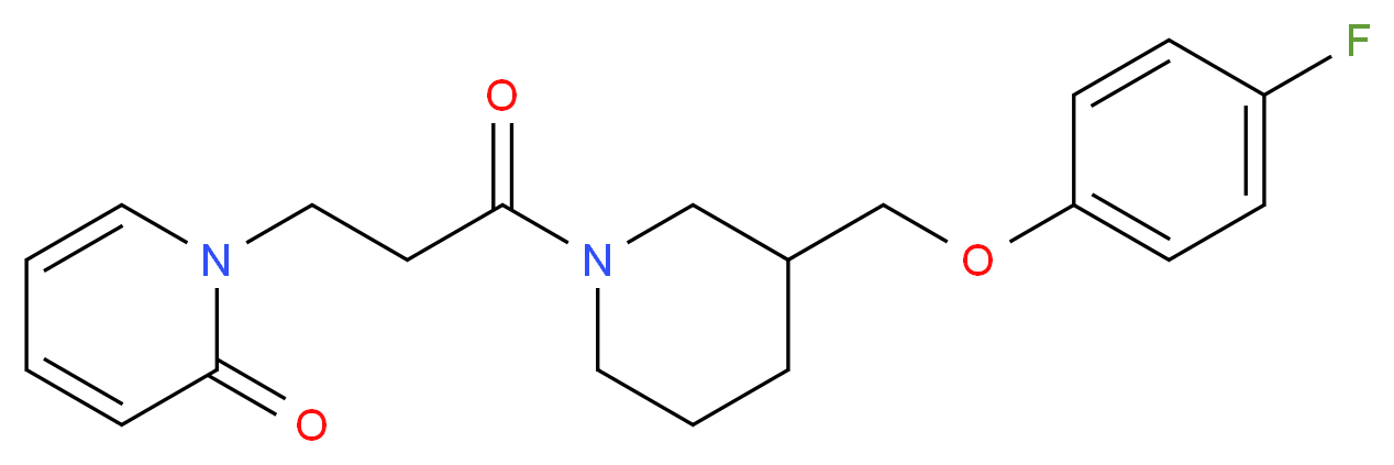 1-(3-{3-[(4-fluorophenoxy)methyl]-1-piperidinyl}-3-oxopropyl)-2(1H)-pyridinone_分子结构_CAS_)