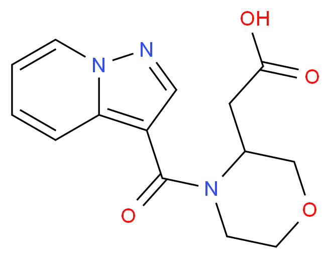 [4-(pyrazolo[1,5-a]pyridin-3-ylcarbonyl)-3-morpholinyl]acetic acid_分子结构_CAS_)