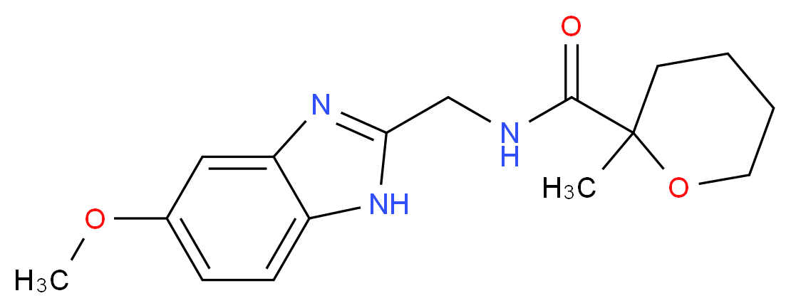 N-[(5-methoxy-1H-benzimidazol-2-yl)methyl]-2-methyltetrahydro-2H-pyran-2-carboxamide_分子结构_CAS_)