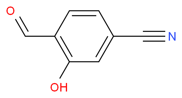 4-formyl-3-hydroxybenzonitrile_分子结构_CAS_84102-89-6