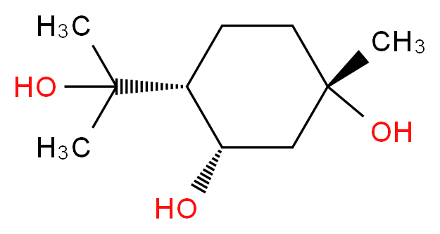 (1S,3S,4R)-4-(2-hydroxypropan-2-yl)-1-methylcyclohexane-1,3-diol_分子结构_CAS_155348-06-4