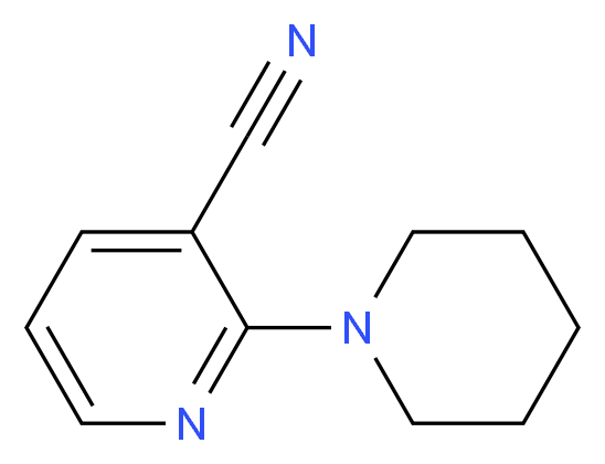 2-(piperidin-1-yl)pyridine-3-carbonitrile_分子结构_CAS_34595-23-8