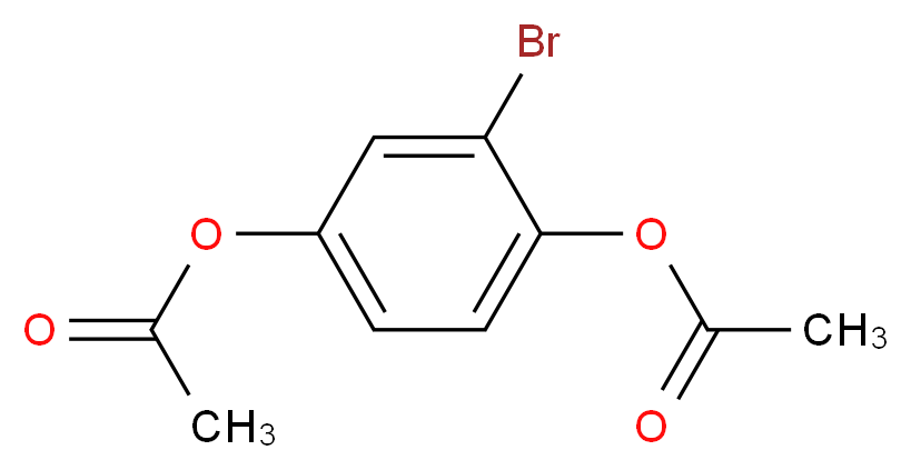 4-(acetyloxy)-2-bromophenyl acetate_分子结构_CAS_52376-16-6