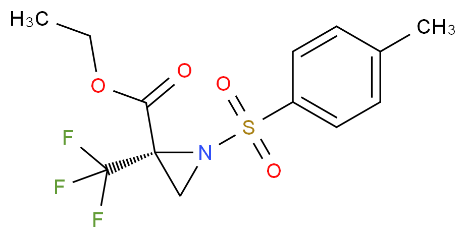 (S)-Ethyl 1-tosyl-2-(trifluoromethyl)-aziridine-2-carboxylate_分子结构_CAS_644976-57-8)