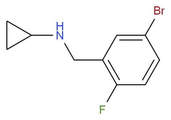 N-[(5-bromo-2-fluorophenyl)methyl]cyclopropanamine_分子结构_CAS_926201-08-3