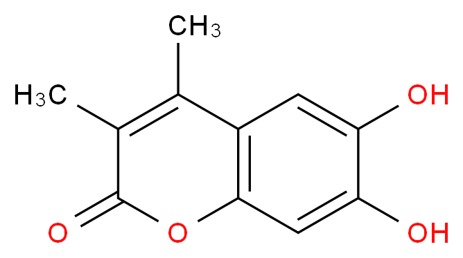 6,7-dihydroxy-3,4-dimethyl-2H-chromen-2-one_分子结构_CAS_120-08-1