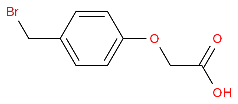 2-[4-(bromomethyl)phenoxy]acetic acid_分子结构_CAS_126771-41-3