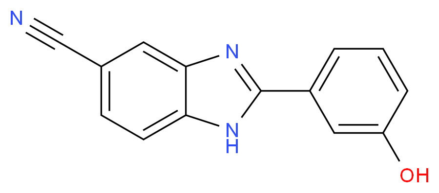 2-(3-hydroxyphenyl)-1H-benzimidazole-5-carbonitrile_分子结构_CAS_)