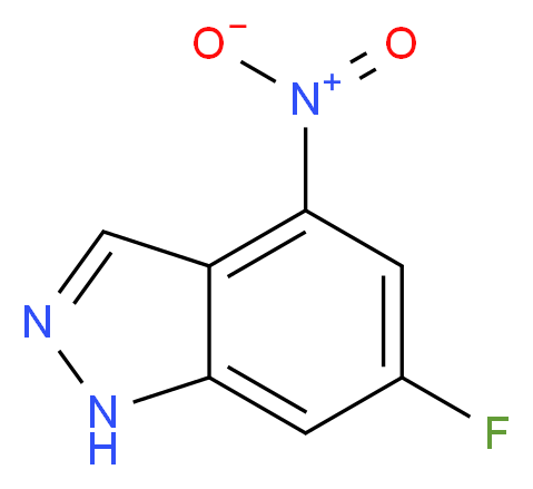 6-fluoro-4-nitro-1H-indazole_分子结构_CAS_885520-14-9