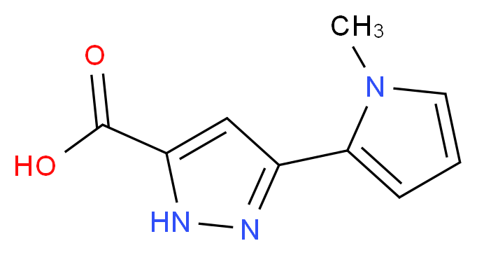 3-(1-Methyl-1H-pyrrol-2-yl)-1H-pyrazole-5-carboxylic acid_分子结构_CAS_)
