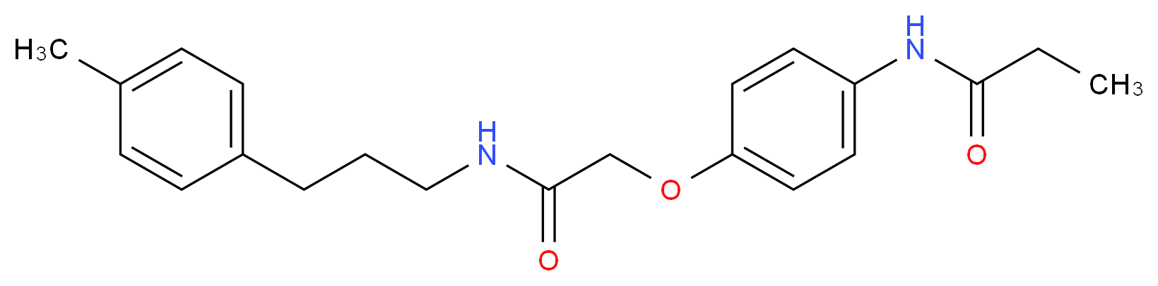 N-[4-(2-{[3-(4-methylphenyl)propyl]amino}-2-oxoethoxy)phenyl]propanamide_分子结构_CAS_)