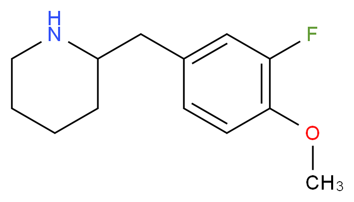 2-[(3-fluoro-4-methoxyphenyl)methyl]piperidine_分子结构_CAS_955288-40-1