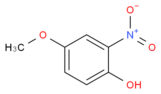 4-甲氧基-2-硝基酚_分子结构_CAS_1568-70-3)