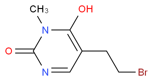 5-(2-Bromoethyl)-6-hydroxy-1-methylpyrimidin-2(1H)-one_分子结构_CAS_)
