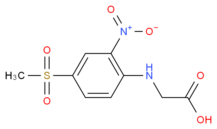 2-[(4-methanesulfonyl-2-nitrophenyl)amino]acetic acid_分子结构_CAS_90558-40-0