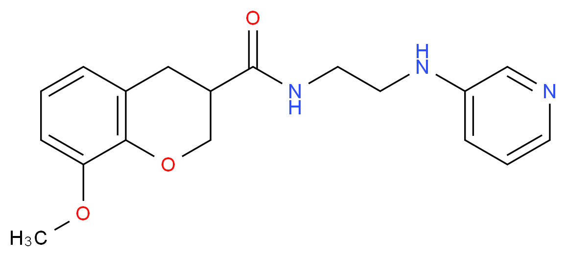 8-methoxy-N-[2-(3-pyridinylamino)ethyl]-3-chromanecarboxamide_分子结构_CAS_)