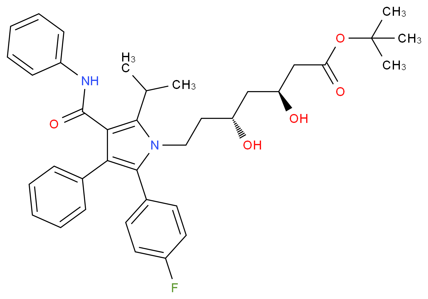 10-trans-Atorvastatin tert-Butyl Ester_分子结构_CAS_1217751-95-5)