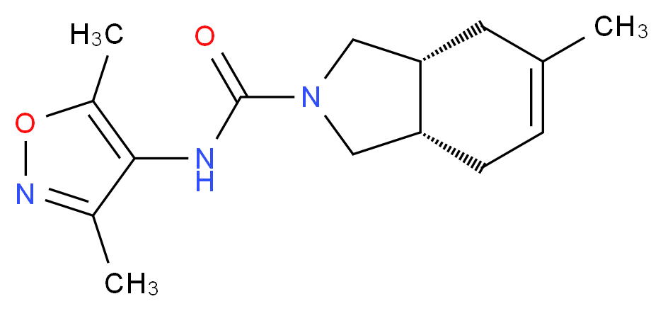 (3aR*,7aS*)-N-(3,5-dimethyl-4-isoxazolyl)-5-methyl-1,3,3a,4,7,7a-hexahydro-2H-isoindole-2-carboxamide_分子结构_CAS_)