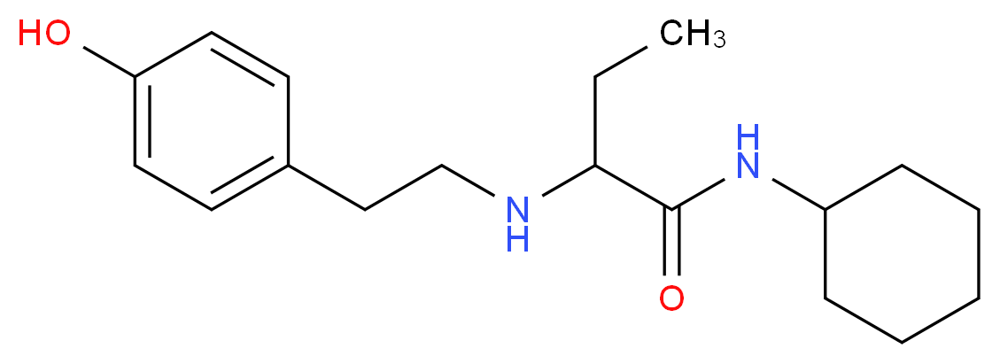N-cyclohexyl-2-{[2-(4-hydroxyphenyl)ethyl]amino}butanamide_分子结构_CAS_)