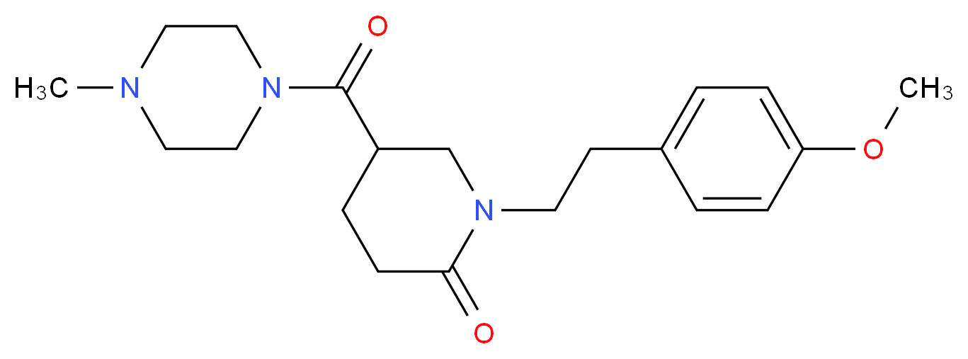 1-[2-(4-methoxyphenyl)ethyl]-5-[(4-methyl-1-piperazinyl)carbonyl]-2-piperidinone_分子结构_CAS_)