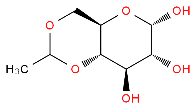 4,6-O-亚乙基-α-D-葡萄糖_分子结构_CAS_13224-99-2)