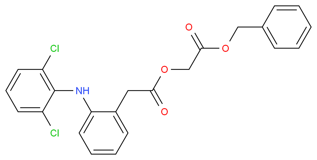 2-(benzyloxy)-2-oxoethyl 2-{2-[(2,6-dichlorophenyl)amino]phenyl}acetate_分子结构_CAS_100499-89-6