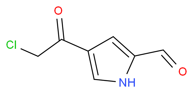 4-(2-chloroacetyl)-1H-pyrrole-2-carbaldehyde_分子结构_CAS_115027-23-1