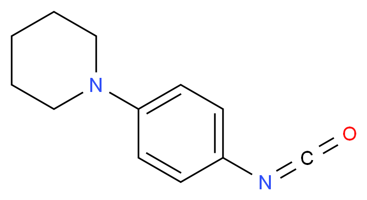 4-(Piperidin-1-yl)phenyl isocyanate 97%_分子结构_CAS_879896-41-0)