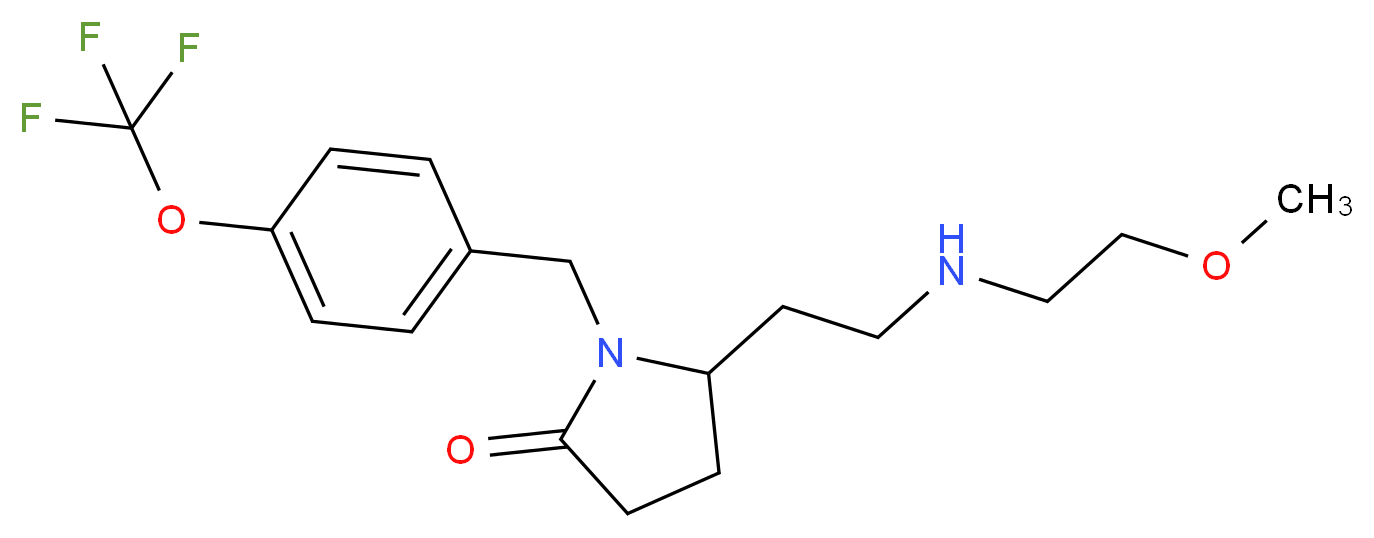 5-{2-[(2-methoxyethyl)amino]ethyl}-1-[4-(trifluoromethoxy)benzyl]-2-pyrrolidinone_分子结构_CAS_)
