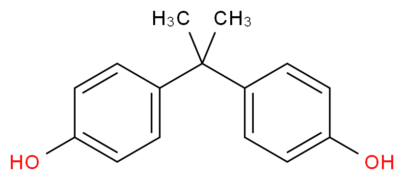 4-[2-(4-hydroxyphenyl)propan-2-yl]phenol_分子结构_CAS_80-05-7