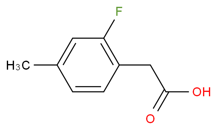 2-Fluoro-4-methylphenylacetic acid_分子结构_CAS_518070-28-5)