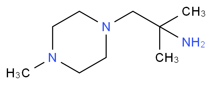 2-methyl-1-(4-methylpiperazin-1-yl)propan-2-amine_分子结构_CAS_84725-48-4