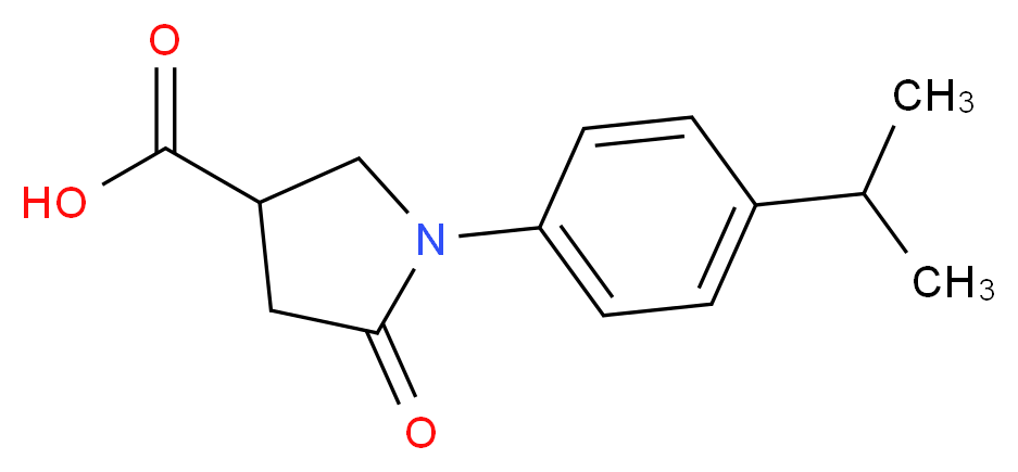 1-(4-Isopropylphenyl)-5-oxopyrrolidine-3-carboxylic acid_分子结构_CAS_63674-51-1)