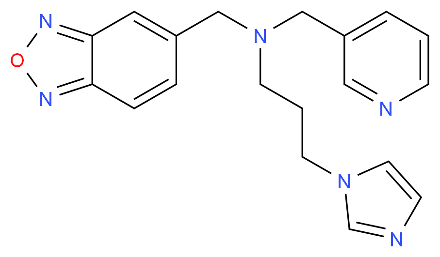 (2,1,3-benzoxadiazol-5-ylmethyl)[3-(1H-imidazol-1-yl)propyl](pyridin-3-ylmethyl)amine_分子结构_CAS_)