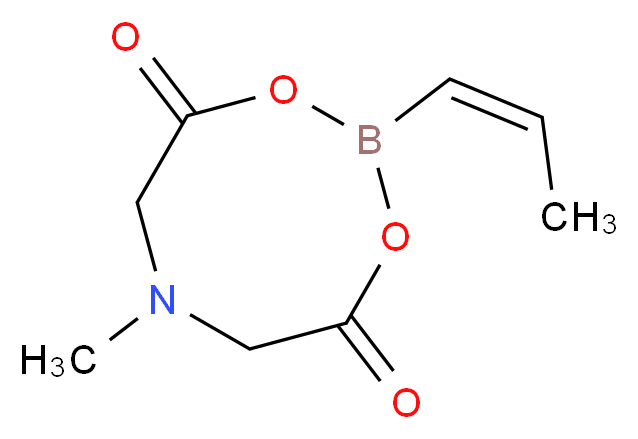 顺式-1-丙烯基硼酸甲基亚氨基二乙酸酯_分子结构_CAS_1105069-15-5)