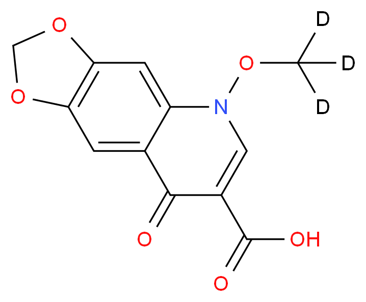 5-(<sup>2</sup>H<sub>3</sub>)methoxy-8-oxo-2H,5H,8H-[1,3]dioxolo[4,5-g]quinoline-7-carboxylic acid_分子结构_CAS_1228182-43-1