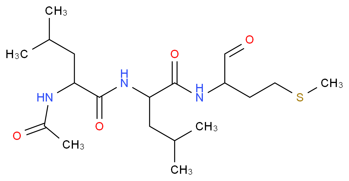 2-acetamido-4-methyl-N-(3-methyl-1-{[4-(methylsulfanyl)-1-oxobutan-2-yl]carbamoyl}butyl)pentanamide_分子结构_CAS_136632-32-1