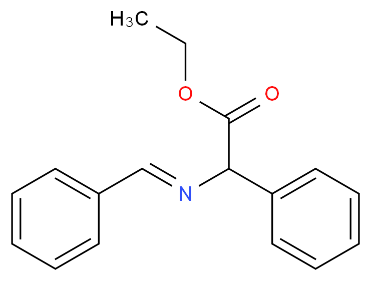 ethyl 2-phenyl-2-[(E)-(phenylmethylidene)amino]acetate_分子结构_CAS_77290-52-9