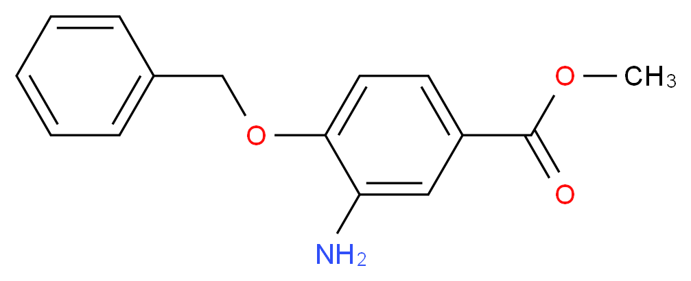 Methyl 3-amino-4-(benzyloxy)benzoate_分子结构_CAS_)