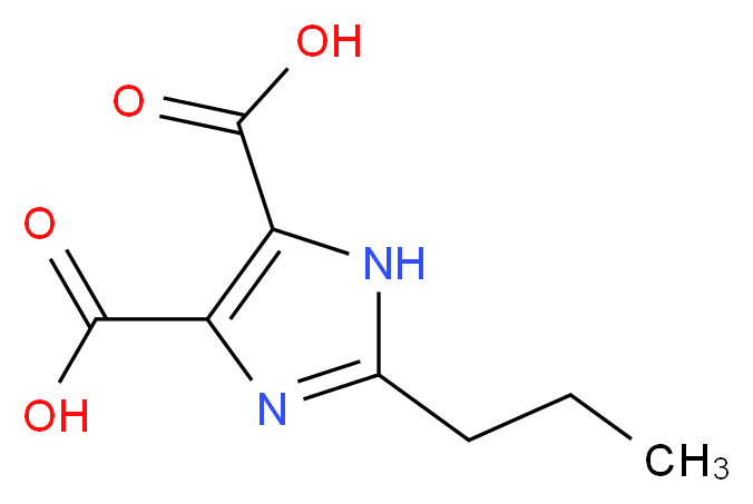 2-propyl-1H-imidazole-4,5-dicarboxylic acid_分子结构_CAS_58954-23-7