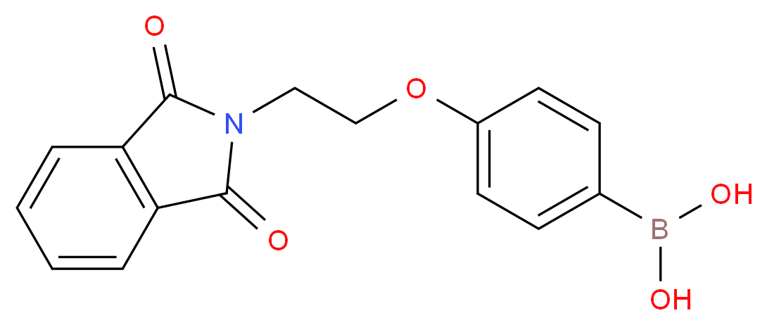 {4-[2-(1,3-dioxo-2,3-dihydro-1H-isoindol-2-yl)ethoxy]phenyl}boronic acid_分子结构_CAS_957061-10-8