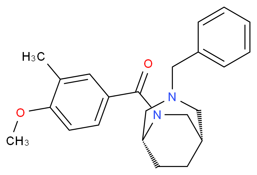 (1S*,5R*)-3-benzyl-6-(4-methoxy-3-methylbenzoyl)-3,6-diazabicyclo[3.2.2]nonane_分子结构_CAS_)