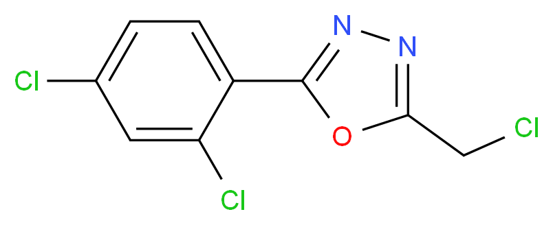 2-(Chloromethyl)-5-(2,4-dichlorophenyl)-1,3,4-oxadiazole_分子结构_CAS_)