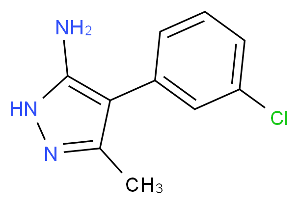 4-(3-chlorophenyl)-3-methyl-1H-pyrazol-5-amine_分子结构_CAS_62538-18-5)