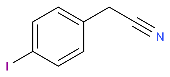 (4-Iodophenyl)acetonitrile_分子结构_CAS_51628-12-7)