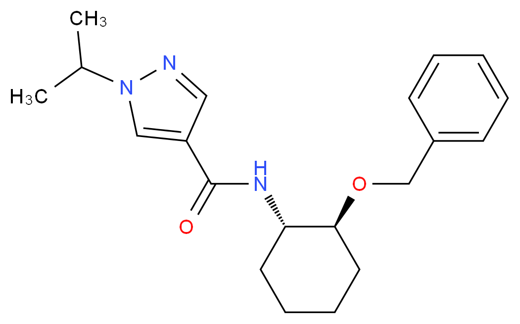 N-[(1S,2S)-2-(benzyloxy)cyclohexyl]-1-isopropyl-1H-pyrazole-4-carboxamide_分子结构_CAS_)